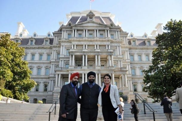Sikh Advocates before the White House Briefing (Eisenhower Building).