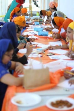 Students of Fremont Khalsa School at Annual Sikh Children Day