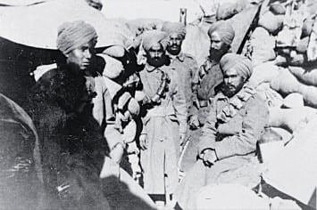Sikhs soldiers serving alongside Anzacs in Gallipoli in 1915.