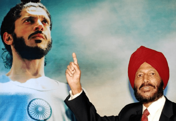 Milkha Singh attends the the launch of the film Bhaag Milkha Bhaag in 2013.