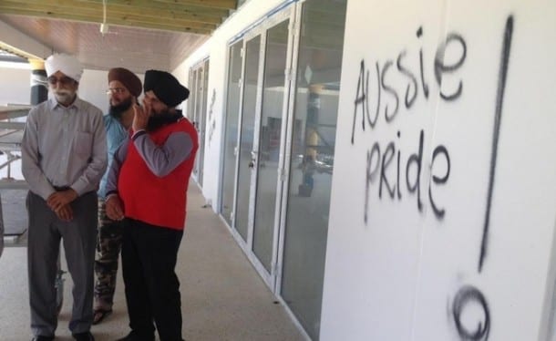 Racist attack causes $40,000 damage to Sikh temple.