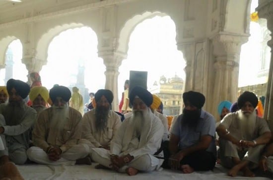 Sri Akal Takht Sahib Jathedar Giani Gurbachan Singh and Sikh ledears in Shaheedi Samgam