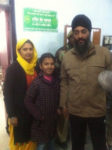 Harminder Singh with his wife Rajwinder Kaur and Daughter Sidak kaur