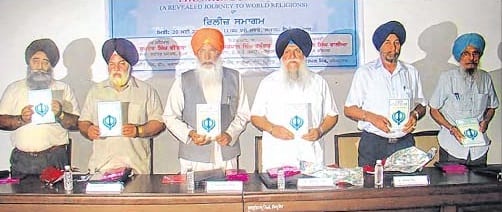 Sikh scholars releasing Punjabi version of Prof. Mehboob's book