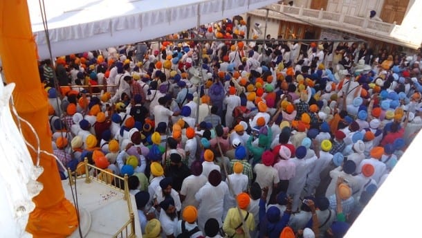 Sky view of Sikh gathering