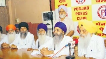 Leaders of United Akali Dal during Press Conference