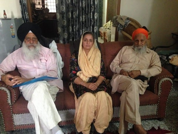File Photo: Bhai Gurdeep Singh Bathinda (left) and Bibi Sarvarinder Kaur (center) with Dr. Bhagwan Singh 