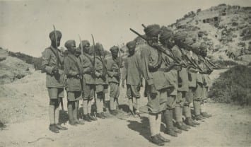 21st Indian Battery Guard. Photograph taken in 1915 by Sergeant Charles Alexander Masters while on active service with the Australian Imperial Force in Gallipoli.