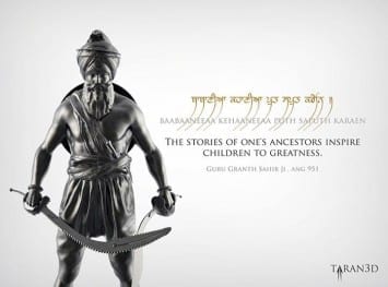 Taranjit Singh creates an inspirational hero from Sikh history, Bhai Garja Singh