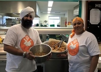 Chaz Singh & Saranjit Kaur who served Langar earlier this week in the Salvation Army Plymouth