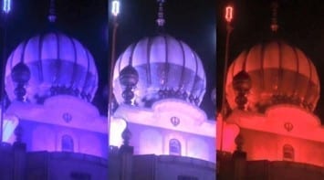 UK Gurdwara Lights up Dome in French Colours to Show Unity Against the Attacks in France