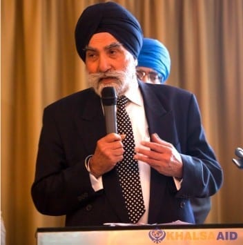 Patron for Khalsa Aid - Sir Gurmukh Singh