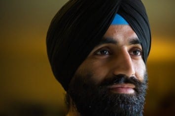 Before joining the Army, Captain Singh had never cut his hair or beard. Credit Ruth Fremson/The New York Times