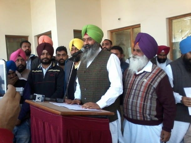 Ramanjit Singh Sikki addressing party workers