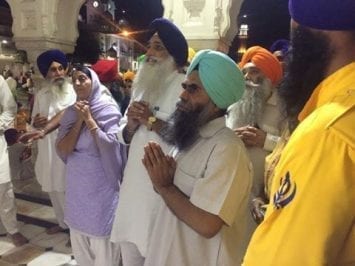 File Photo: Prof. Bhullar paying obeisance at Darbar Sahib after his release in April 2016