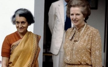 Indira Gandhi & Magaret Thatcher - Image: Landov, Anwar Hussein