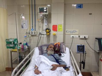 Bapu Surat Singh Khalsa in Ludhiana Civil Hospital