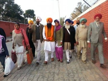 Bhai Lakhwinder Singh along with his family members and members of Bandi Singh Rihaii Morcha