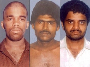 Murugan, Santhan and Perarivalan