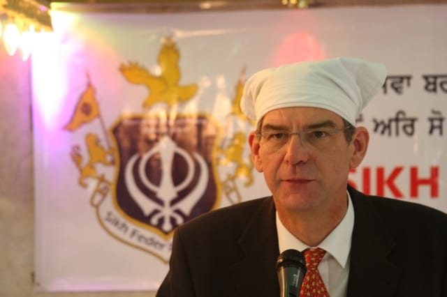 Rob Marris attending Sikh conference