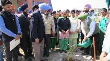 VC Gurmohan Singh Walia of Sri Guru Granth Sahib University Planting Trees on SED