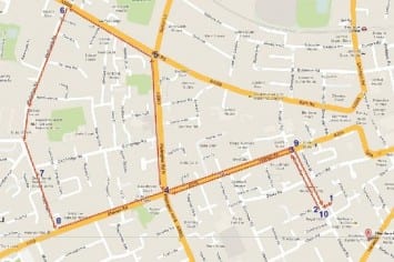  The route of this year's Vaisakhi procession through Hounslow