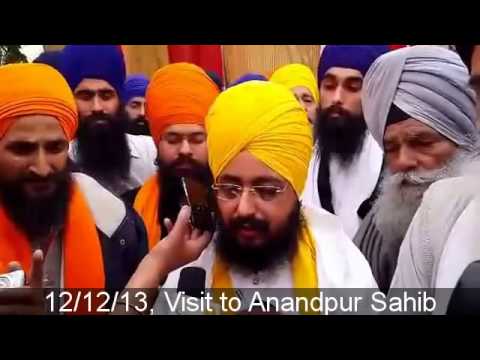 Baba Ranjit Singh Dhadrianwale on Bhai Gurbaksh Singh&#039;s Birthday Visit To Anandpur Sahib