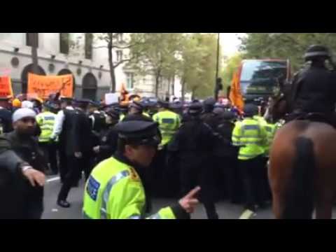 Sikh Protest in London - Heavy Police Presence