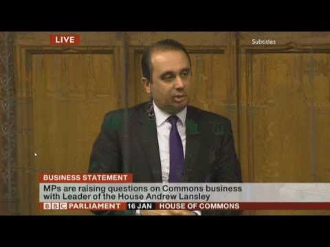 Paul Uppal MP comments to Andrew Lansley on 1984 16 Jan 2014