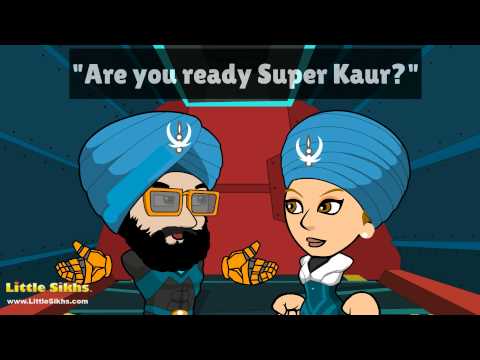 The Adventures of SUPER KAUR and SUPER SINGH by Little Sikhs (Krodh &#039;anger&#039; and meditation)