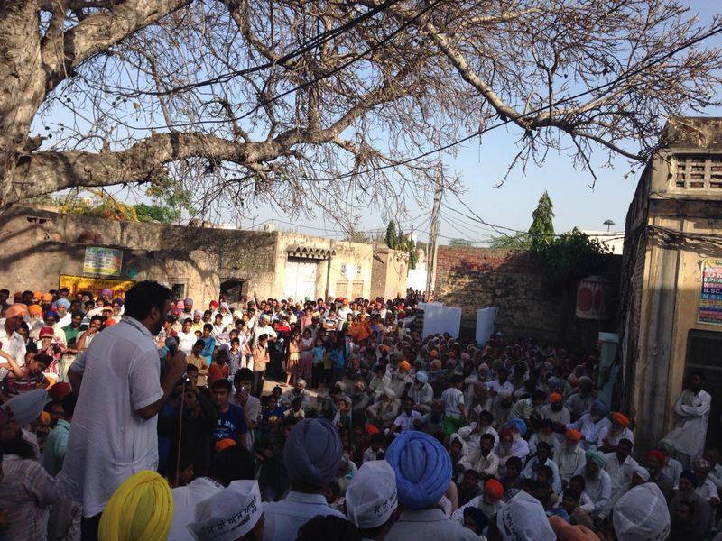 Bhagwant Mann addressing his supporters