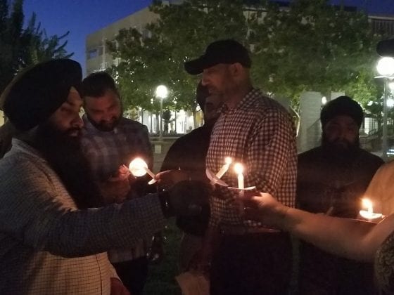 Attendees at Candlelight Vigil for Sultan Masih